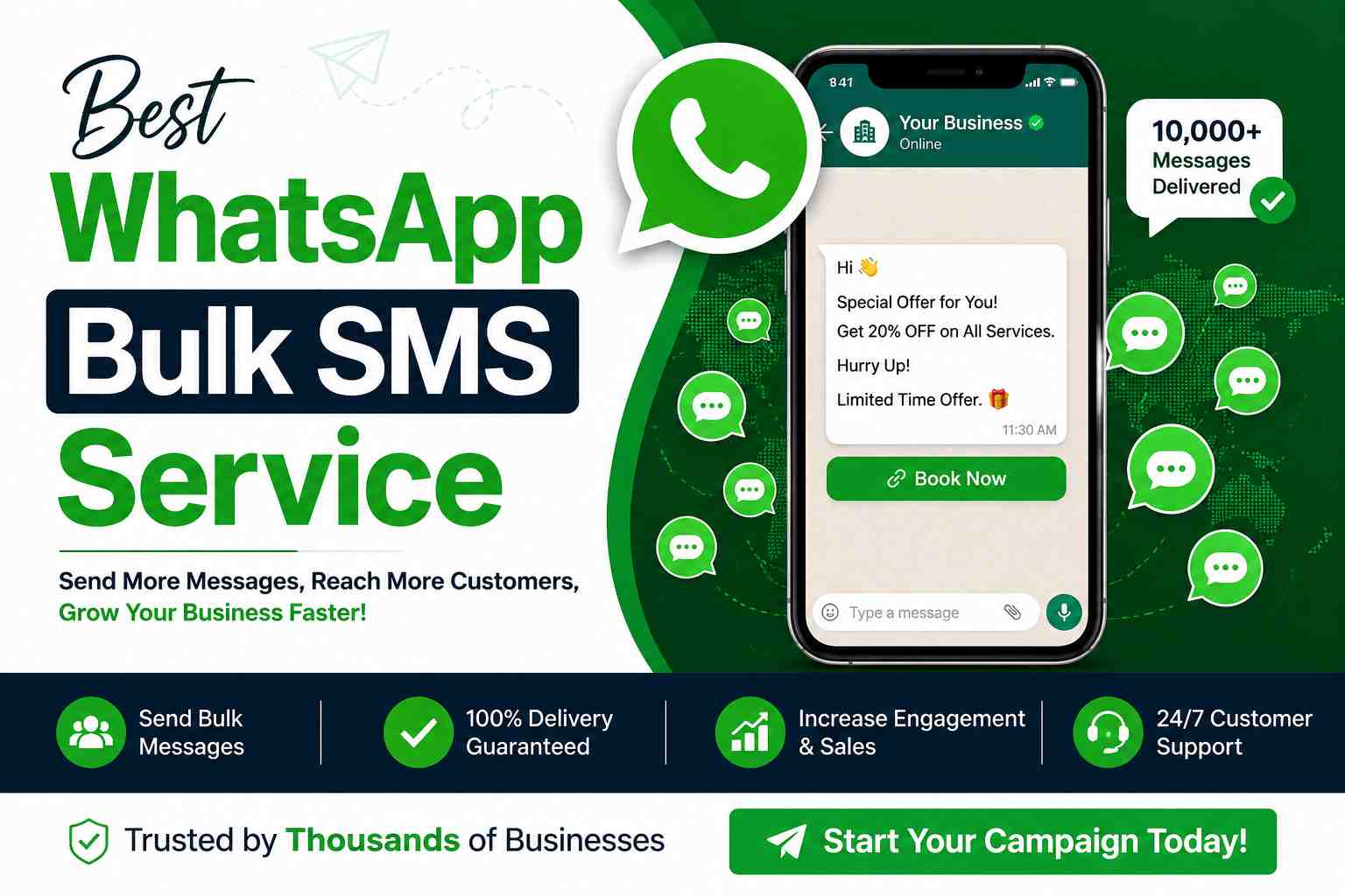 Best WhatsApp Bulk SMS Service